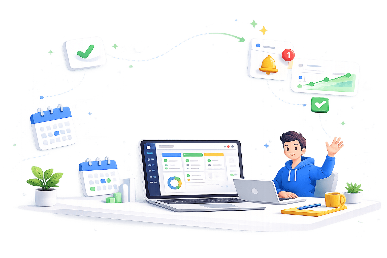 Worklay onboarding workflow illustration